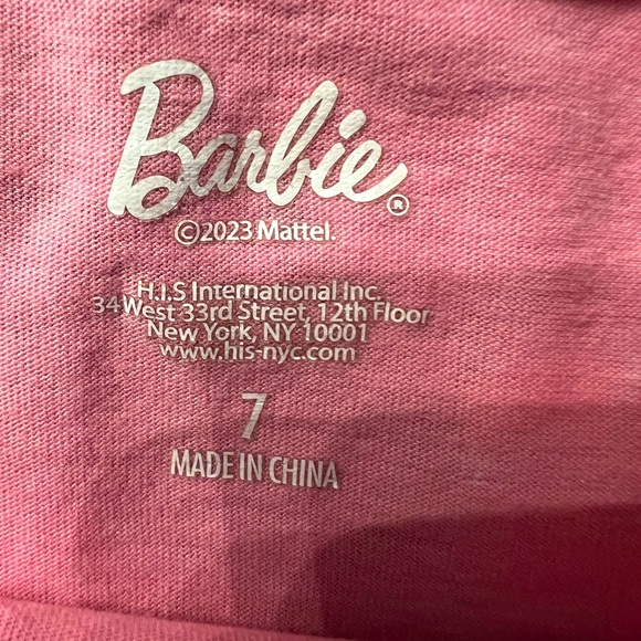 2 Barbie crop tops - girls 10/12 - Picture 7 of 7